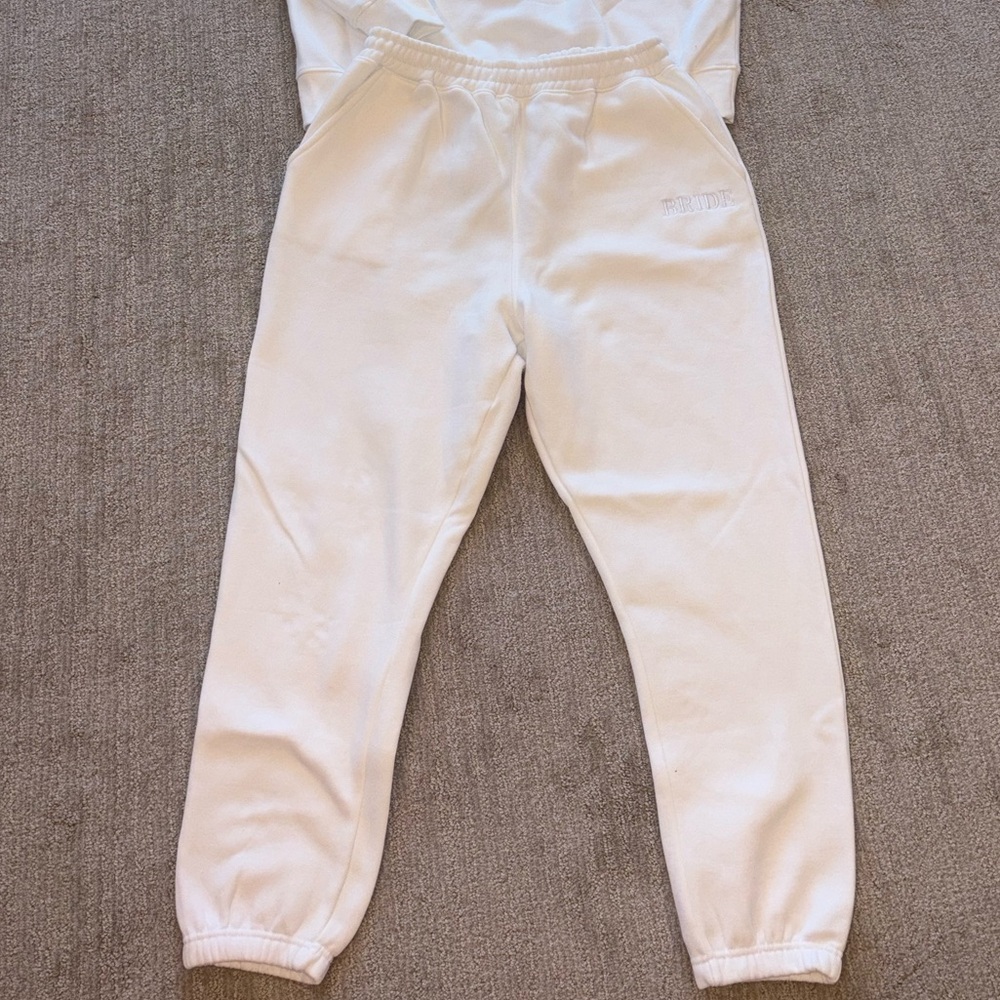 Bride White Sweatpants for Women
